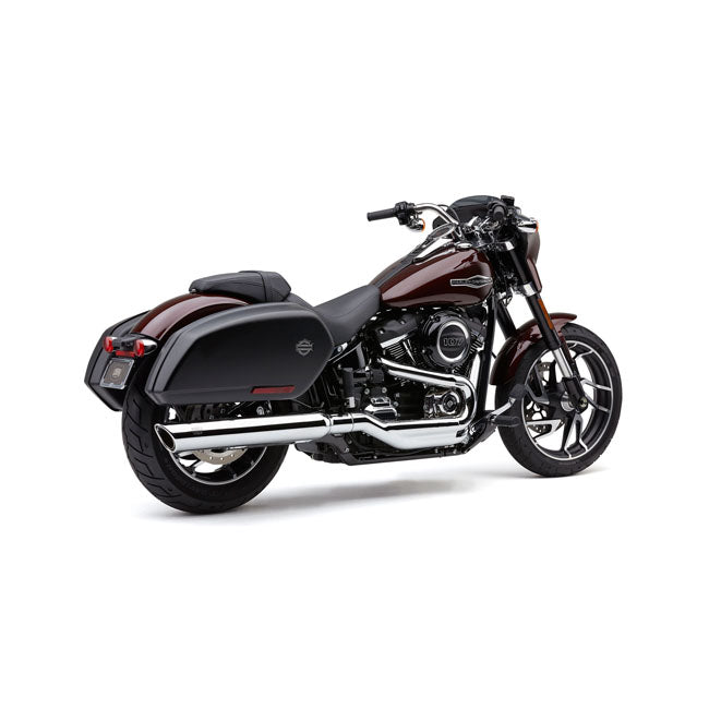 Cobra, 909 Twins 4" slip-on mufflers. Chrome — 18-23 Softail FLSB Sport Glide