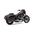 Cobra, 909 Twins 4" slip-on mufflers. Black — 18-23 Softail FLSB Sport Glide