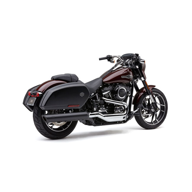 Cobra, 909 Twins 4" slip-on mufflers. Black — 18-23 Softail FLSB Sport Glide