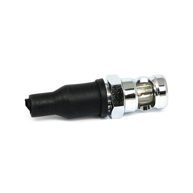 License plate light mount bolt. Grooved. Chrome