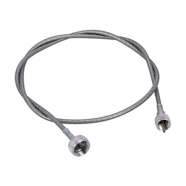 Barnett, transmission speedo cable. 46". Bare metal finish