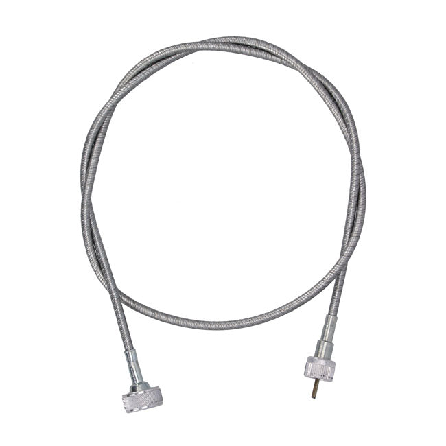 Barnett, transmission speedo cable. 46". Bare metal finish