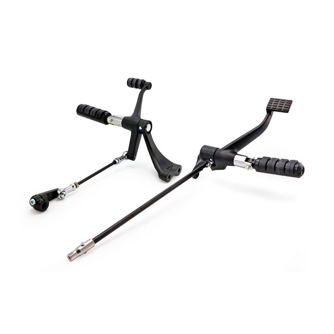 Evo XL forward control kit. ISO pegs. Black — 14-22 XL Sportster (NU)