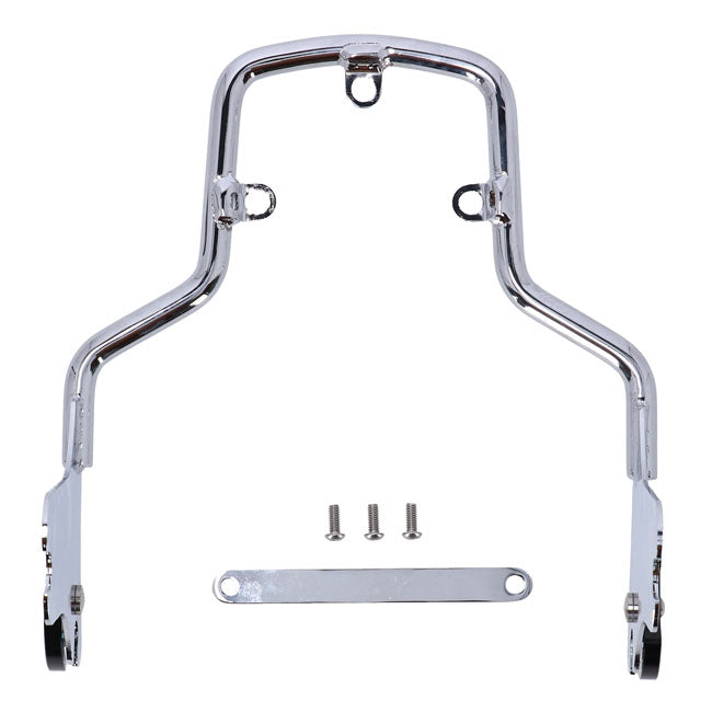 Detachable sissy bar side plates. Chrome