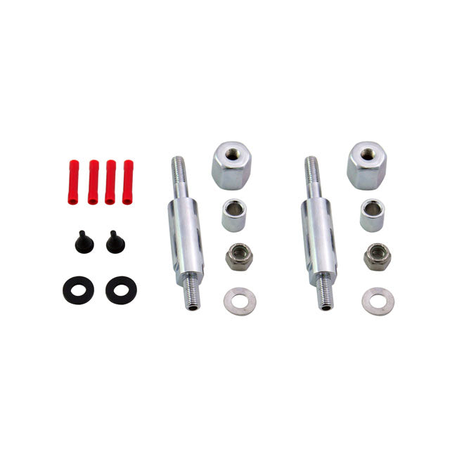 Sissy bar turn signal relocation kit for Softail. Chrome — 00-01 FXST; FXSTB; FXSTS; FLSTF; FLSTS (NU)