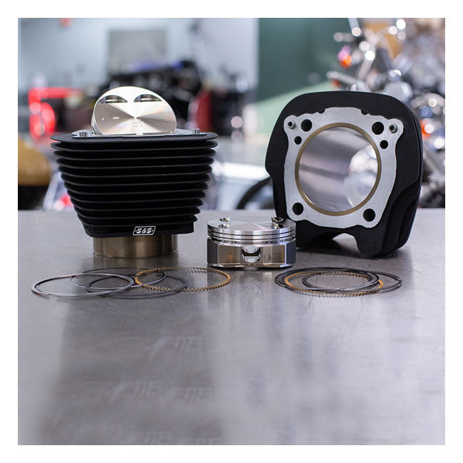 S&S, 107" to 124" big bore conversion cylinder & piston kit — 17-24 107" M8 (NU)