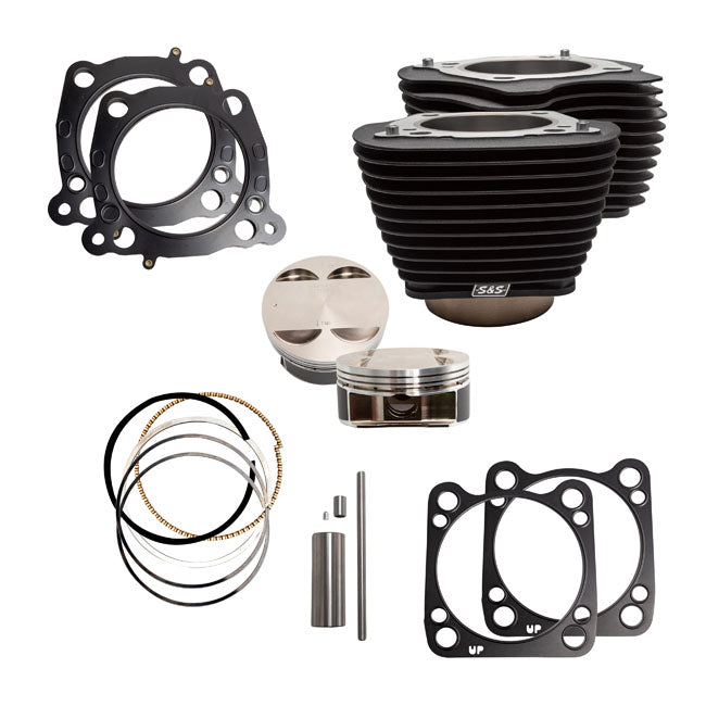 S&S, 107" to 124" big bore conversion cylinder & piston kit — 17-24 107" M8 (NU)