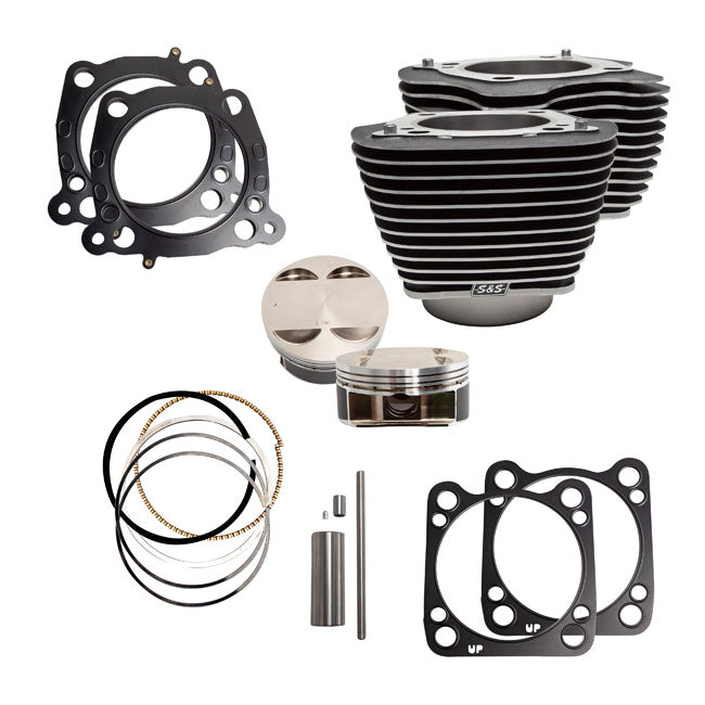S&S, 107" to 124" big bore conversion cylinder & piston kit — 17-24 107" M8 (NU)