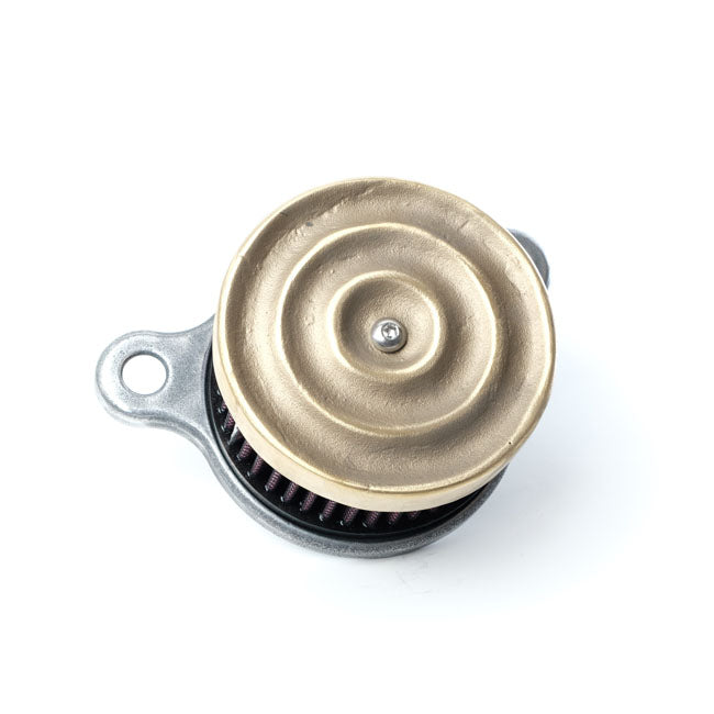 Wannabe Choppers, WannaSucker ''Wave'' air cleaner. Brass — 91-22 XL Sportster (Excl. XR1200) (NU)