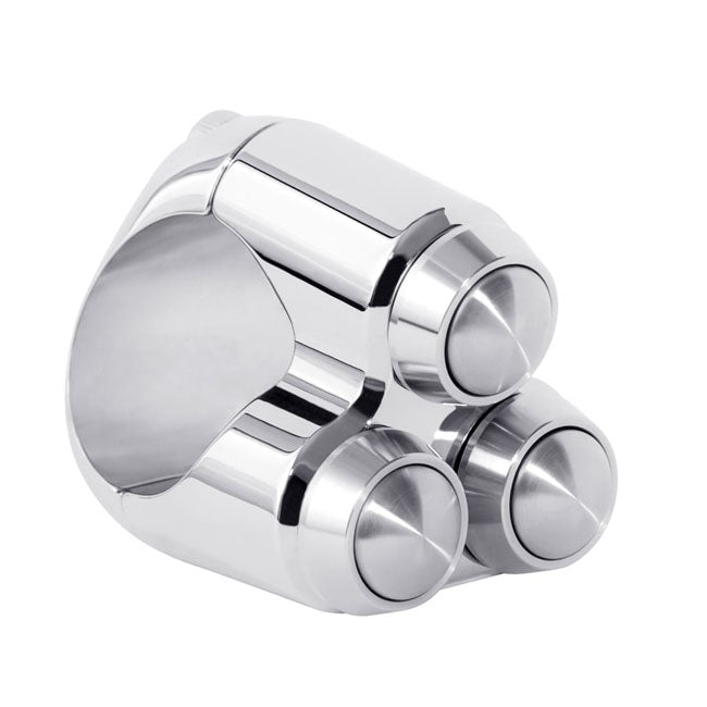 Motone, micro switch with 3 buttons. Chrome — Universal