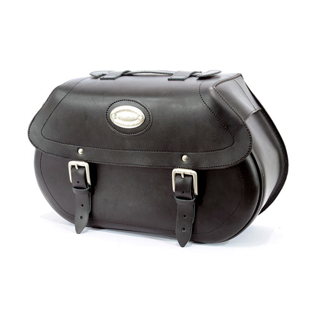 Longride, leather smooth saddlebags #145