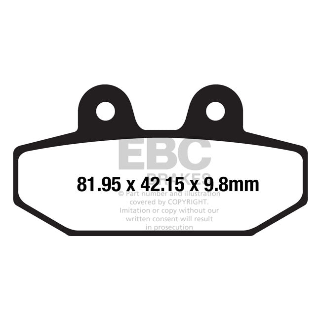 EBC, brake pads. V-Pad semi sintered copper — Rear: 18-26 Softail