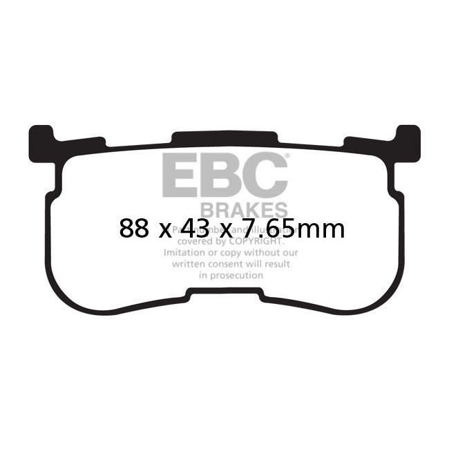 EBC, brake pad set. Organic — Rear: 14-18 Trikes (NU)