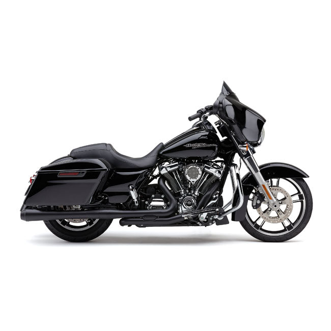 Cobra, El Diablo 4" slip-on mufflers. Black — 17-26 Touring (excl. Trikes). Requires disabling 2nd; down stream O2 sensor (s) of 20-up EU models