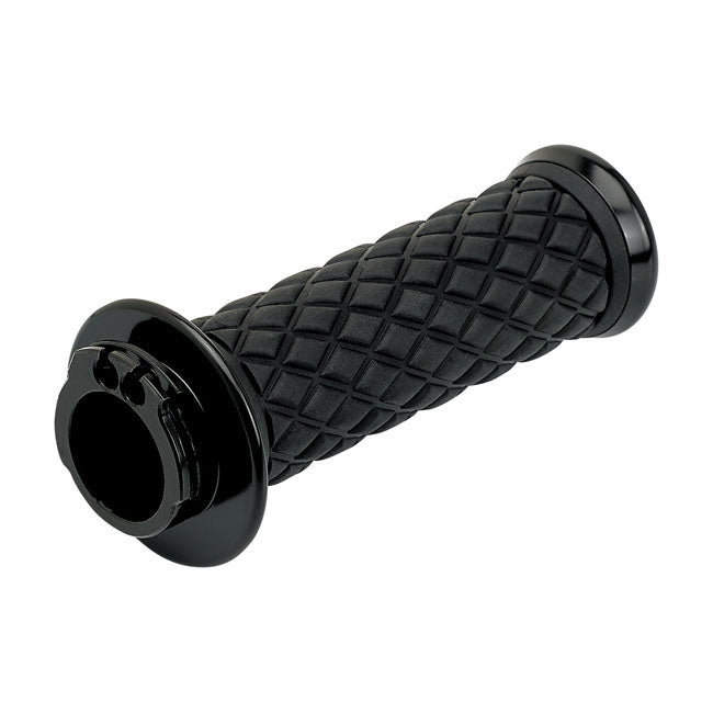 Biltwell, Alumicore grips. Black — 74-22 H-D with single or dual throttle cables (Excl. Street) (NU)