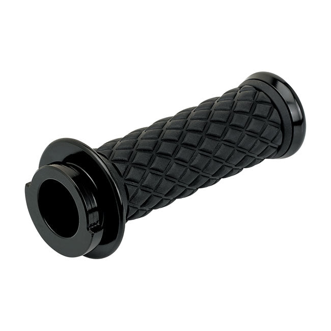 Biltwell, Alumicore grips. Black — 74-22 H-D with single or dual throttle cables (Excl. Street) (NU)