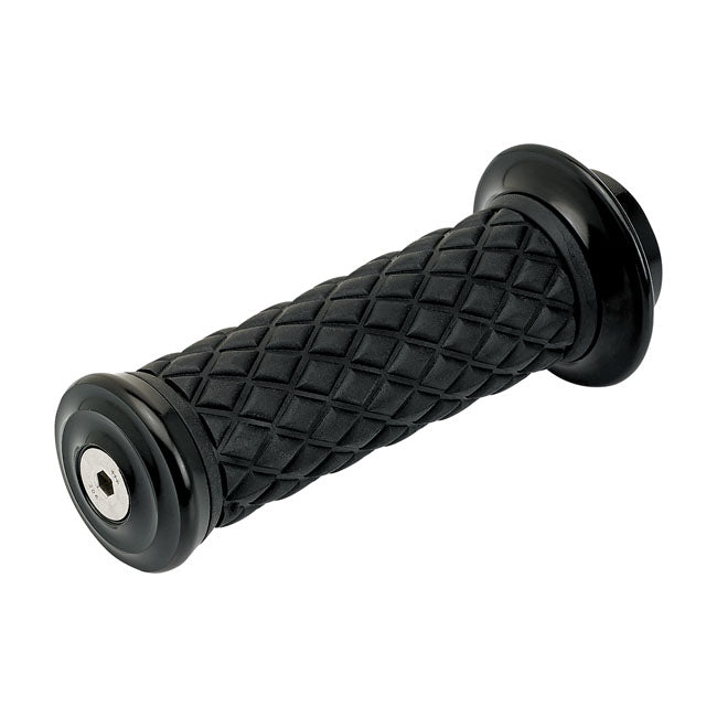 Biltwell, Alumicore grips. Black — 08-25 H-D with e-throttle (excl. 2025 Softail; 11-17 Softail CVO models; 23-25 FLHXSE; 24-25 FLHX; 2025 FLHXU; 24-25 FLTRX; 18-25 FLTRXSE; 24-25 FLTRXSTSE; 21-25 RA Pan America & RH Sportster/Nightster models)