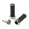 Biltwell, Alumicore grips. Chrome — 74-22 H-D with single or dual throttle cables (Excl. Street) (NU)