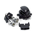 FLHR ignition switch & saddlebag lock kit. Black — 98-13 FLHR Road King with hard saddlebags (NU)