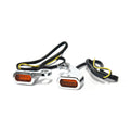 Fastline, below bar LED turn signal set. Chrome — Cable clutch: 09-16 FLT/Touring; 15-24 Softail (NU)