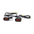 Fastline, below bar LED turn signal set. Black — Cable clutch: 09-16 FLT/Touring; 15-24 Softail (NU)