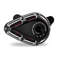 PM, ''Jet'' air cleaner kit. Black CC — 18-24 (NU) Softail; 17-25 FLT/Touring (excl. 24-25 FLHX; 2025 FLHXU; 24-25 FLTRX; 23-25 FLHXSE; 23-25 FLTRXSE; 24-25 FLTRXSTSE); 17-25 Trikes