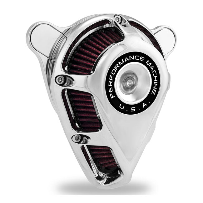 PM, ''Jet'' air cleaner kit. Chrome — 18-24 (NU) Softail; 17-25 FLT/Touring (excl. 24-25 FLHX; 2025 FLHXU; 24-25 FLTRX; 23-25 FLHXSE; 23-25 FLTRXSE; 24-25 FLTRXSTSE); 17-25 Trikes