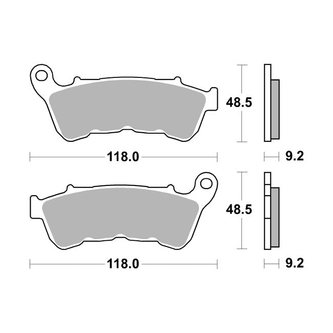 SBS, brake pads. Street Excel Sinter — Front: 14-22 XL Sportster