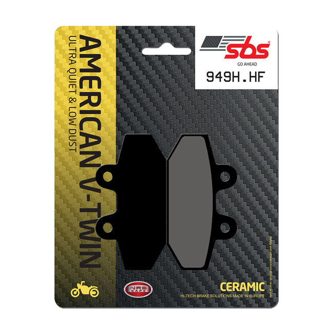 SBS, brake pads. Street Ceramic (organic) — Rear: 18-26 Softail