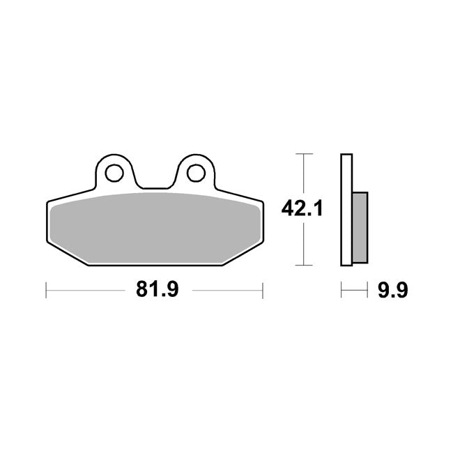 SBS, brake pads. Street Excel Sinter — Rear: 18-26 Softail