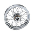 3.00 x 16 rear wheel 40 spokes chrome — 84-85 FXST; 82-86 FXWG; FXSB; FXE; 82-85 FXR; XL Sportster