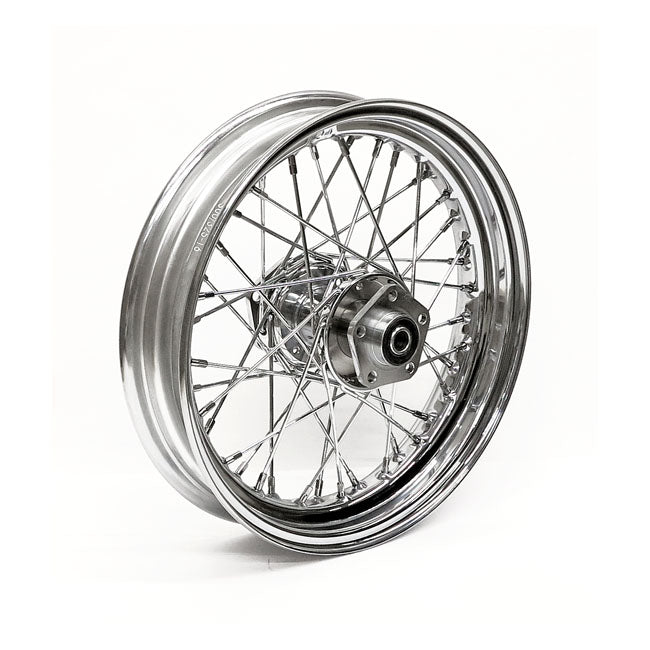 3.00 x 16 rear wheel 40 spokes chrome — 86-96 FXST; FLST; 86-94 FXR; 91-96 FXD; FXDWG