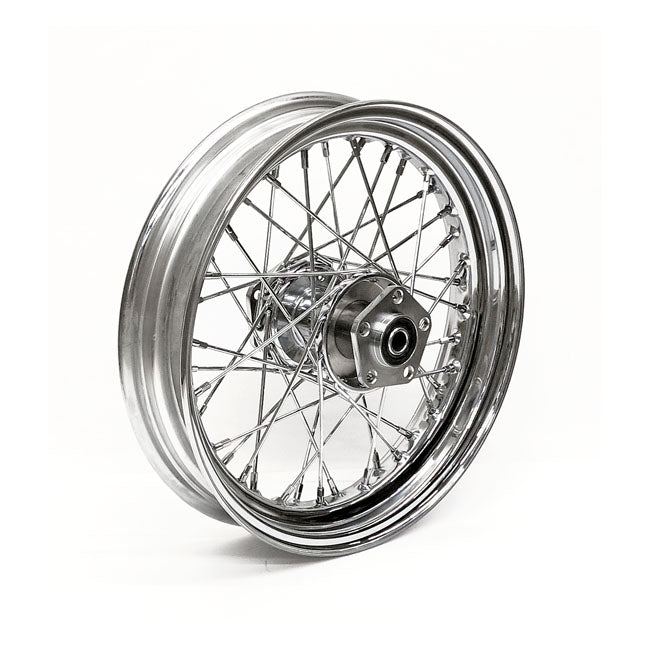 3.00 x 16 rear wheel 40 spokes chrome — 86-96 FXST; FLST; 86-94 FXR; 91-96 FXD; FXDWG