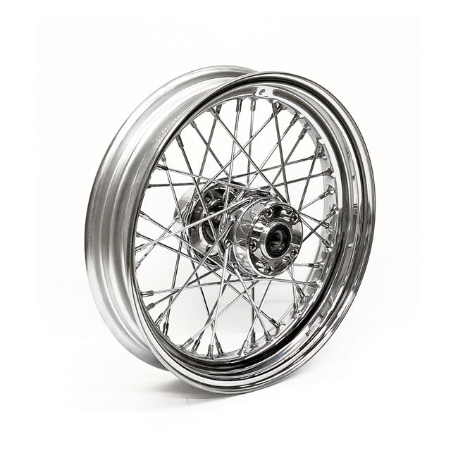 3.00 x 16 rear wheel 40 spokes chrome — 97-99 FXST; FLST; 97-99 FXD; FXDWG; 97-99 XL Sportster