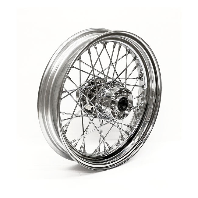3.00 x 16 rear wheel 40 spokes chrome — 97-99 FXST; FLST; 97-99 FXD; FXDWG; 97-99 XL Sportster