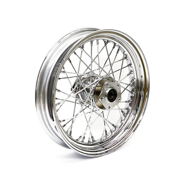 3.00 x 16 front wheel 40 spokes chrome — 84-98 FLT/Touring; FLHT; FLHR; FLTR
