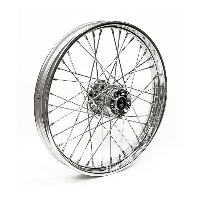 2.15 x 21 front wheel 40 spokes chrome — 84-99 FXST; 97-99 FXDWG