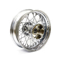 5.00 x 16 rear wheel 40 spokes chrome — 09-25 Touring (excl. CVO; 24-25 FLHX; FLTRX; 2025 FLHXU) (excl. TPMS models). Non-ABS models