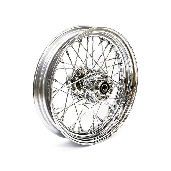 3.00 x 16 front wheel 40 spokes chrome — 08-17 FLT/Touring; FLHT; FLHR; FLTR; FLHX (ABS)