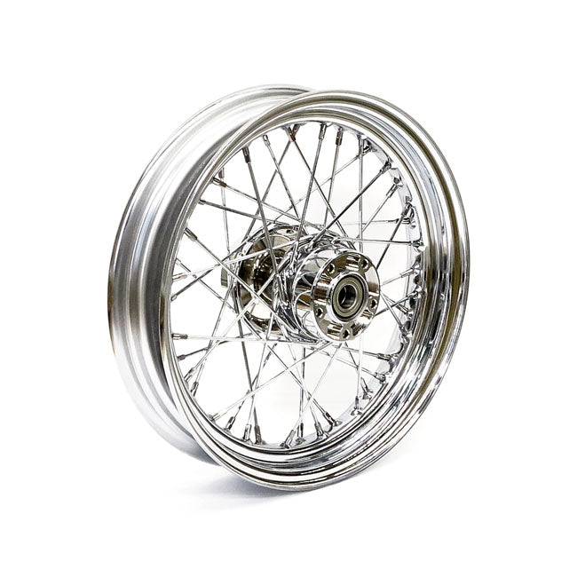 3.00 x 16 front wheel 40 spokes chrome — 08-17 FLT/Touring; FLHT; FLHR; FLTR; FLHX (ABS)