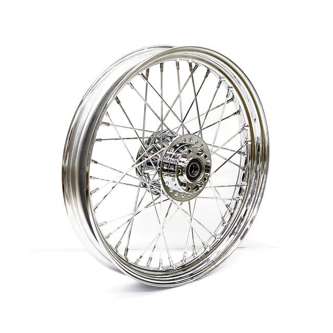 2.50 x 19 front wheel 40 spokes chrome — 12-17 Dyna (NU)