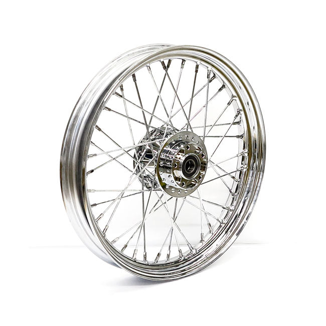 2.50 x 19 front wheel 40 spokes chrome — 08-17 Dyna (no ABS) (NU)
