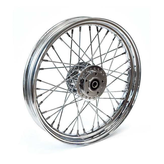 2.50 x 19 front wheel 40 spokes chrome — 00-03 FXD/B/C/L; 00-05 XL Sportster (NU)