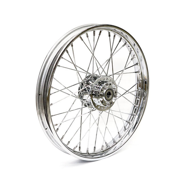2.15 x 21 front wheel 40 spokes chrome — 12-17 Dyna FXDWG. ABS models (NU)