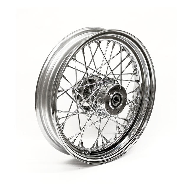 3.00 x 16 front wheel 40 spoke chrome