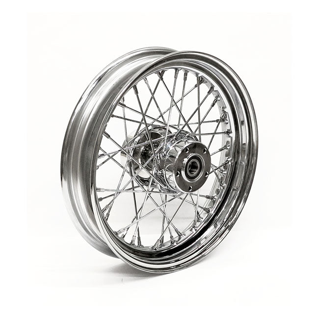 3.00 x 16 front wheel 40 spoke chrome