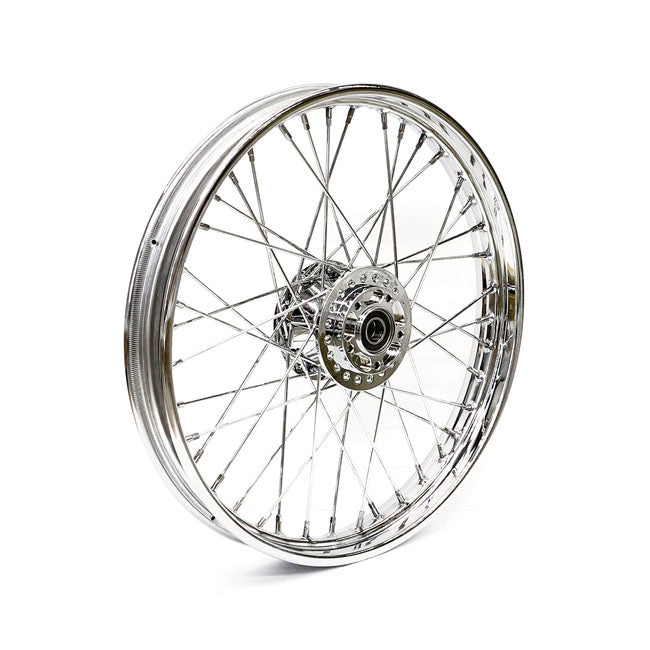 2.15 x 21 front wheel 40 spokes chrome — 08-20 XL Sportster (Excl. 11-20 XL883L; 883R; 1200X/T)