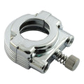 Throttle clamp set, dual cable. Chrome