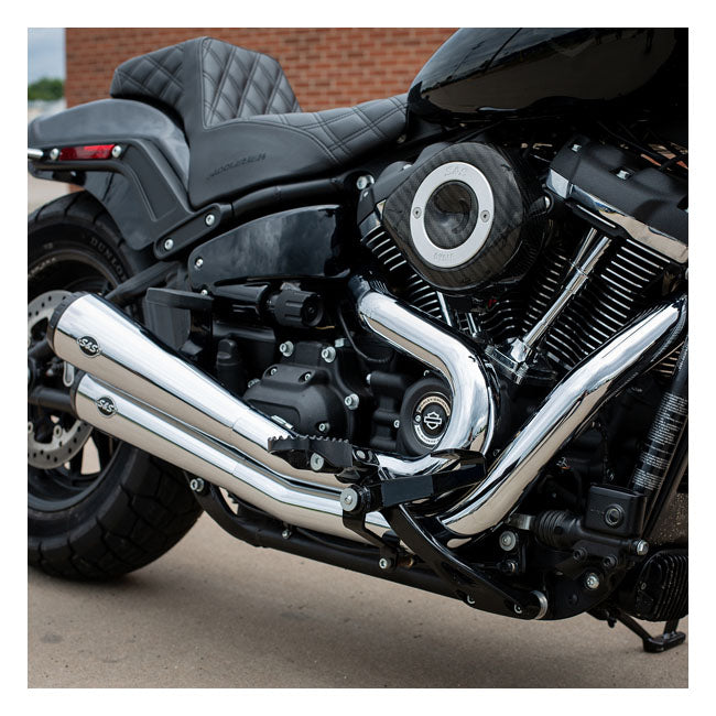 S&S Stealth, carbon teardrop air cleaner kit — 18-24 (NU) Softail; 17-25 FLT/Touring (excl. 24-25 FLHX; 2025 FLHXU; 24-25 FLTRX; 23-25 FLHXSE; 23-25 FLTRXSE; 24-25 FLTRXSTSE); 17-25 Trikes