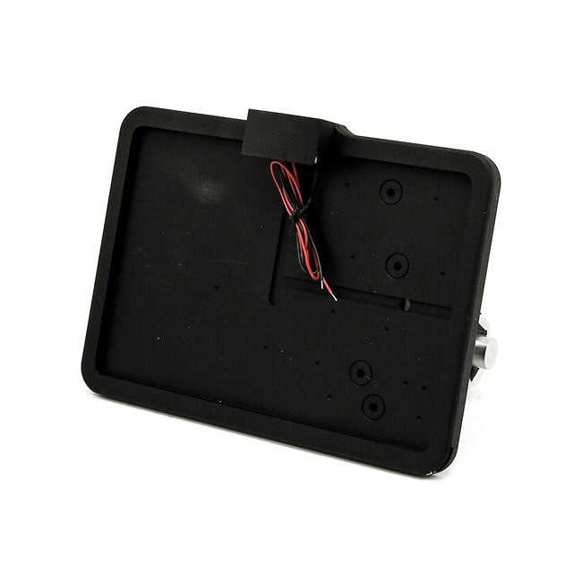 CPV, ''slide-in'' license plate bracket. Side mount, black — 18-25 Softail (excl. 19-20 FXDRS)